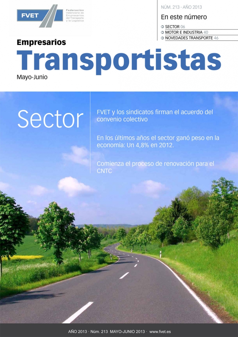 Frontpage of the digital magazine Empresarios Transportistas