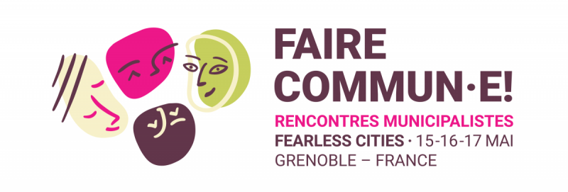 Logo 'Faire Commun·e!' en la seua versió rectangular
