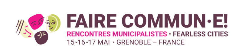 Logo 'Faire Commun·e!' en su versión para cabecera