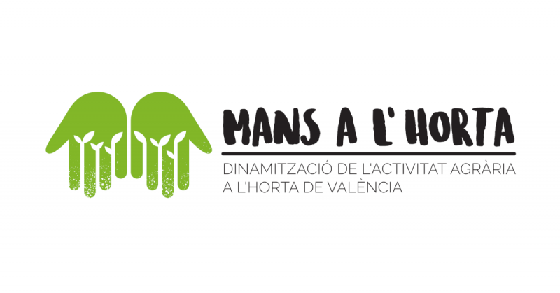 Logo 'Mans a l'Horta' versión horizontal