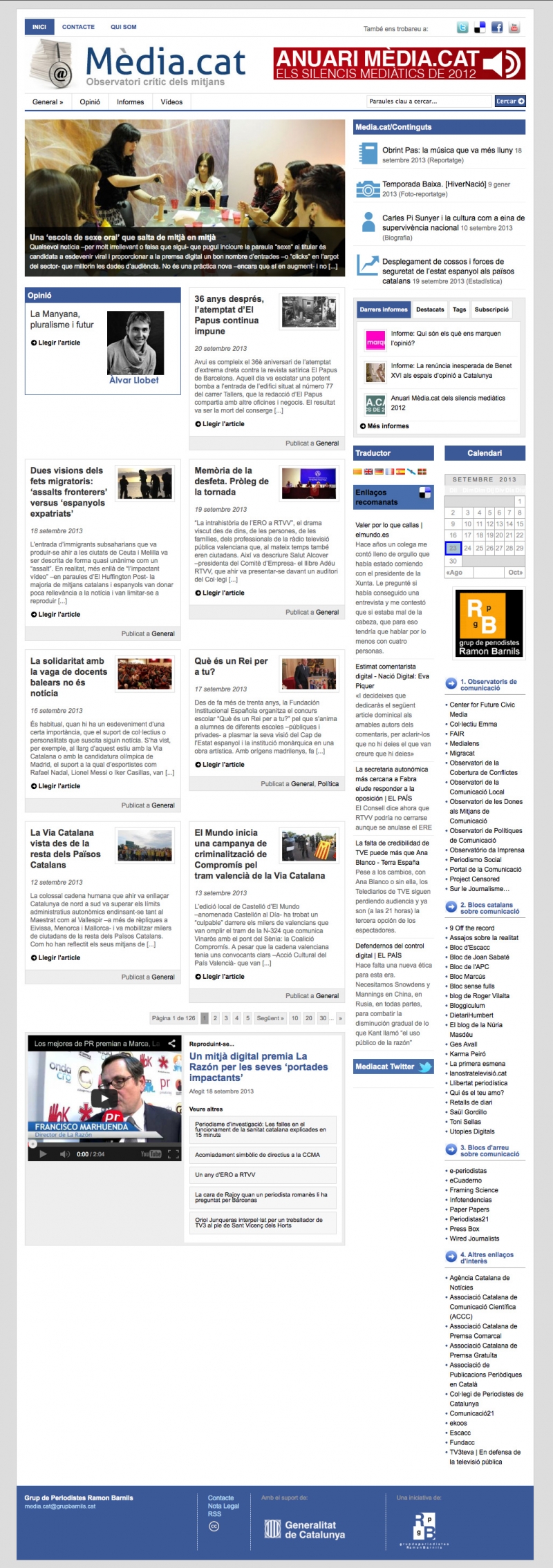 Mèdia.cat homepage